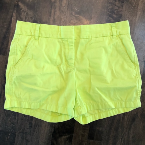 J. Crew Pants - J. Crew Yellow 5” Chino Classic Twill Shorts SZ 10